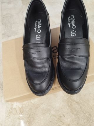 Mimao Zapatos de Piel Negros Talla 37