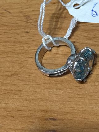 anillo de plata de ley 925 con piedra aguamarina