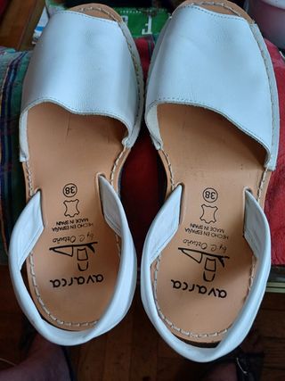 Avarca Menorquina Blancas Talla 38