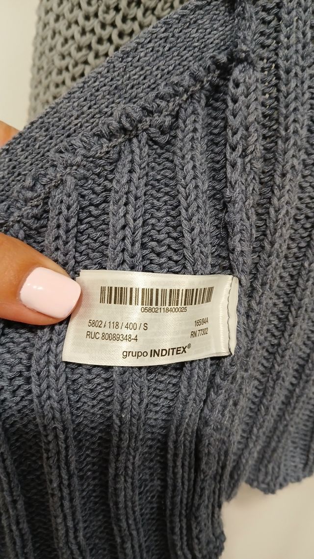 Jersey Zara manga larga espalda descubierta S