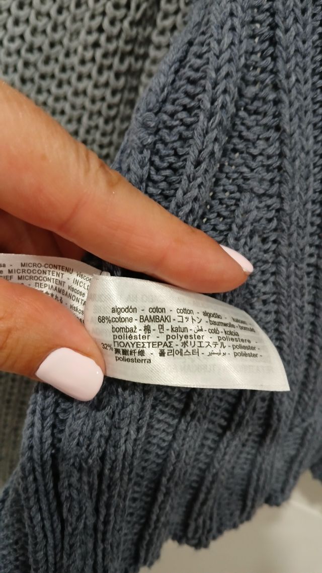 Jersey Zara manga larga espalda descubierta S