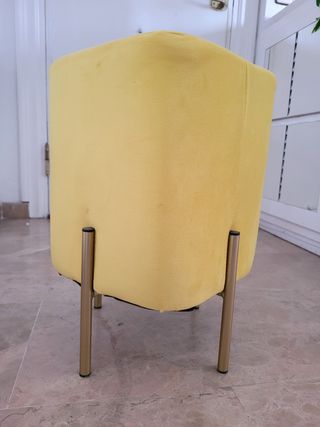 Descalzadora puff vestidor tela terciopelo moderno