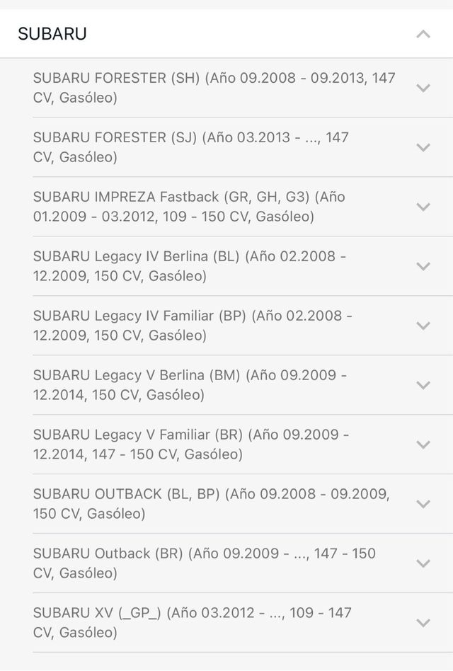 Válvula EGR Subaru forester