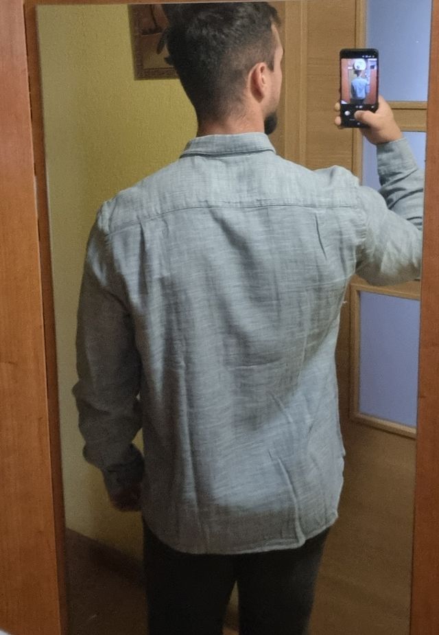 Camisa manga larga hombre
