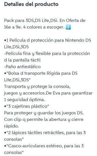 NUEVO.Pack funda+accesorios 3DS y Funda 3DS 