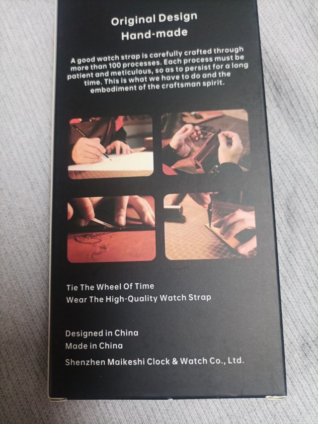 Pulseira de relógio MAIKES marrom escuro e dourado