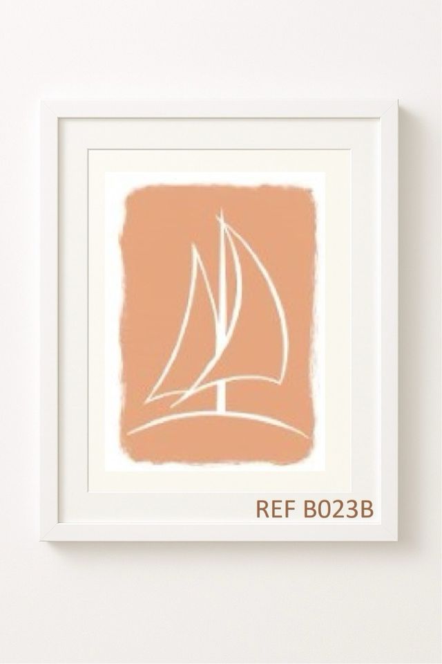 Barca minimalista in terracotta/zucca Quadri