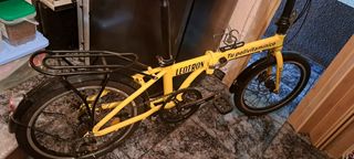 Bicicleta plegable LEOTRON amarilla