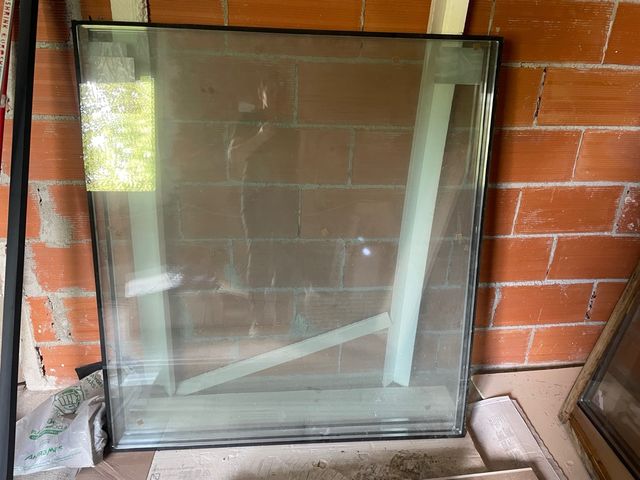 3 cristales de ventanas fijas 118 x 130