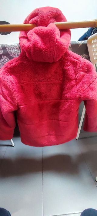 Chaqueta niña peluche rosa