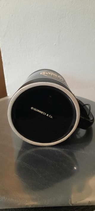 Boccale birra Guinnes ceramic tankard nero