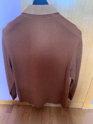 Chaqueta de ante y punto
