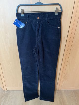 Pantalón pana azul marino T38