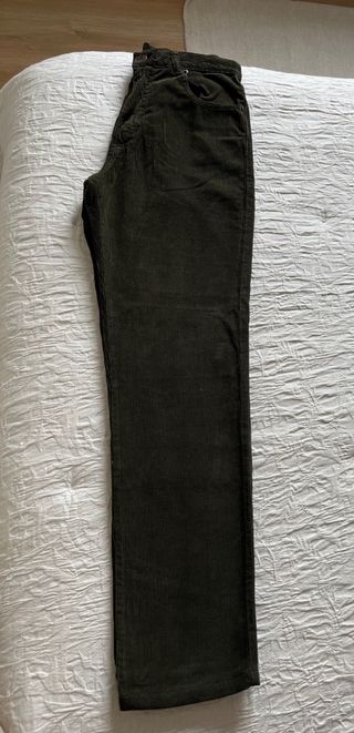 Pantalón pana verde oscuro T38