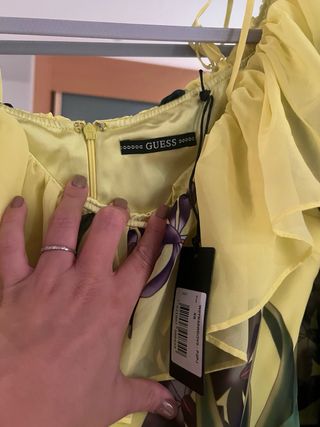 Vestido Mini Guess Morado y Amarillo