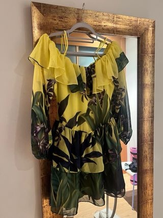 Vestido Mini Guess Morado y Amarillo
