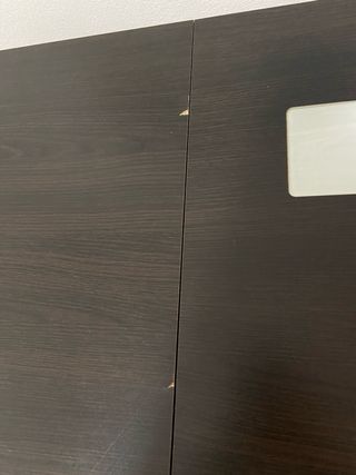 Mesa de comedor extensible negra y blanca