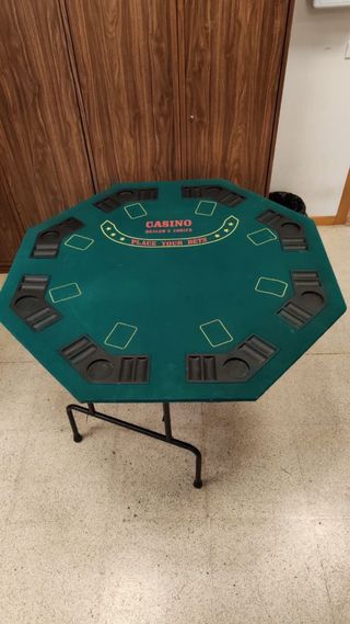 Mesa de póker octogonal 8 puestos