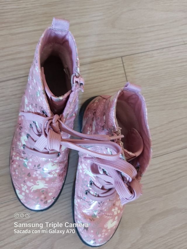 Botas niña unicornios rosa talla 34