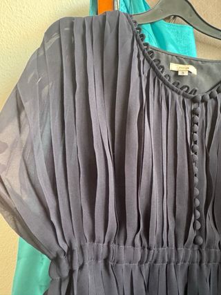 Vestido Kling azul marino gasa talla S