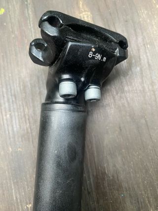 Tija sillín bicicleta negra