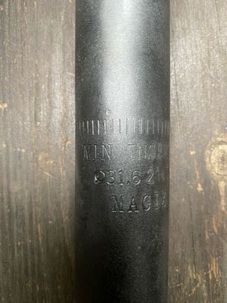 Tija sillín bicicleta negra