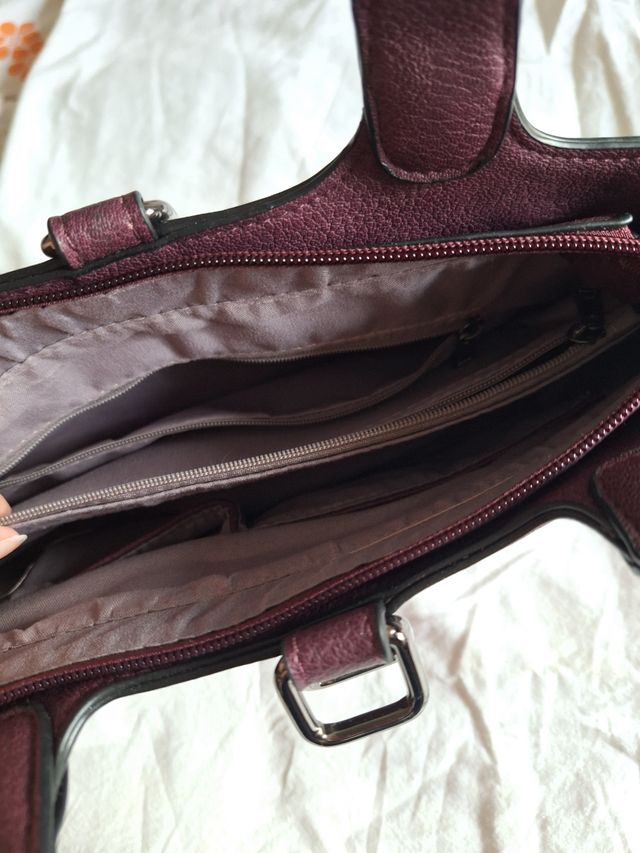 No brand - Borsa a mano viola/borgogna