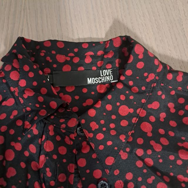 Camicia Love Moschino Pois Rossi Neri