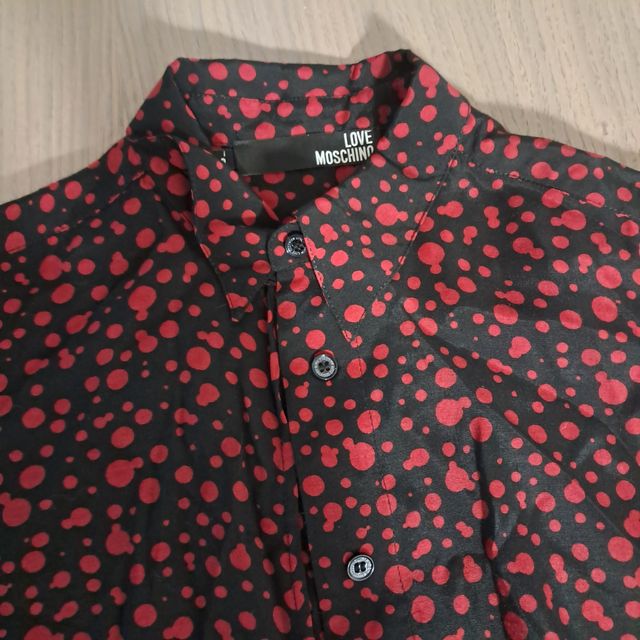 Camicia Love Moschino Pois Rossi Neri