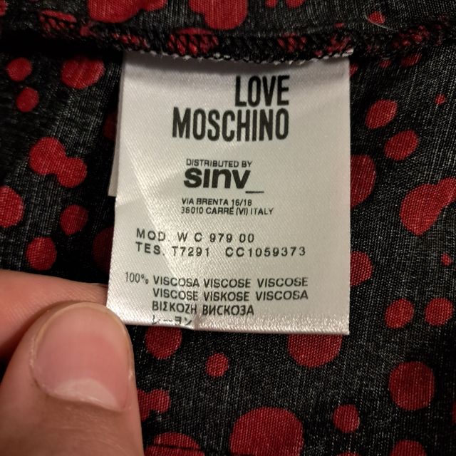 Camicia Love Moschino Pois Rossi Neri