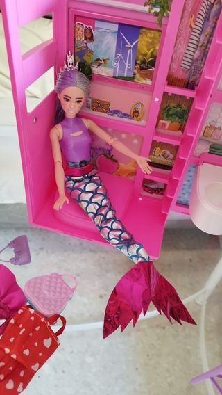 Casa Muñecas y armario Barbie Maletín Plegable