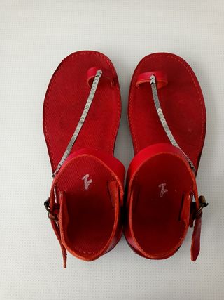 Sandalias artesanales cuero talla 41