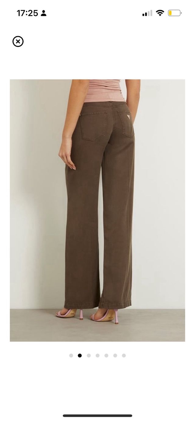 Jeans Palazzo Marrones Guess Mujer Talla 26