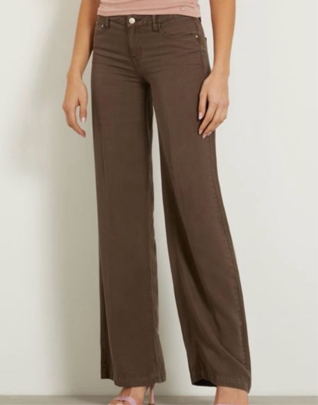Jeans Palazzo Marrones Guess Mujer Talla 26