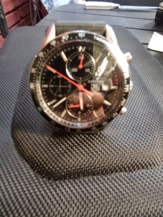 TAG HEUER Reloj Cronógrafo Negro y Plateado