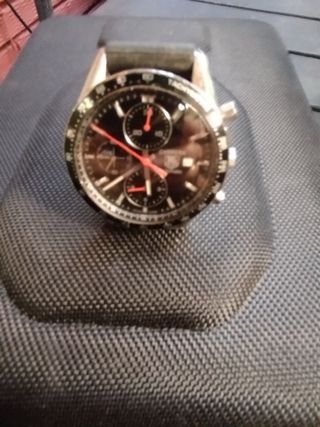 TAG HEUER Reloj Cronógrafo Negro y Plateado