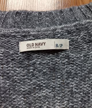 Jersey Old Navy manga corta gris talla S