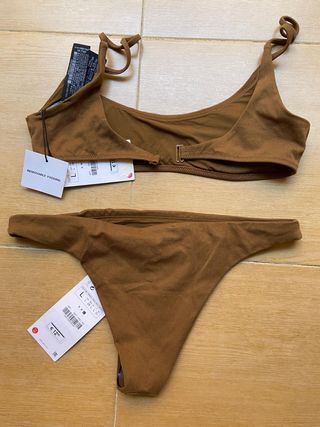 Bikini Zara Marrón Talla L