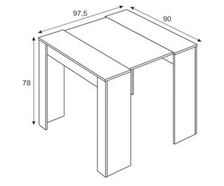Mesa Comedor Extensible Gris Cemento