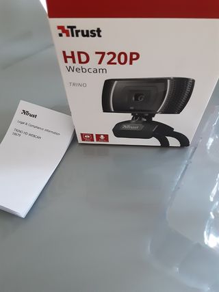 Webcam Trust Trino HD 720p Nueva en caja micrófono
