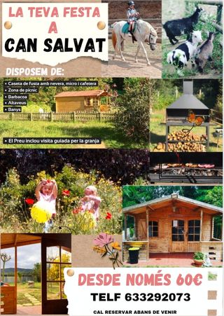 Merendero Can Salvat GRANJA BURGOS 
6€ por persona