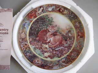 Piatto Bradex Davenport. Volpe. Con scatola. 19 cm