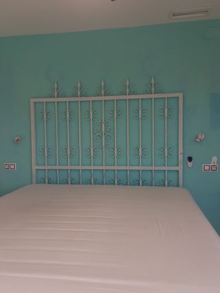 Puerta de hierro  forja decorativa.