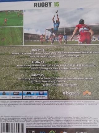 Oferta"PRECINTADO"Juego PS4 Rugby 15
