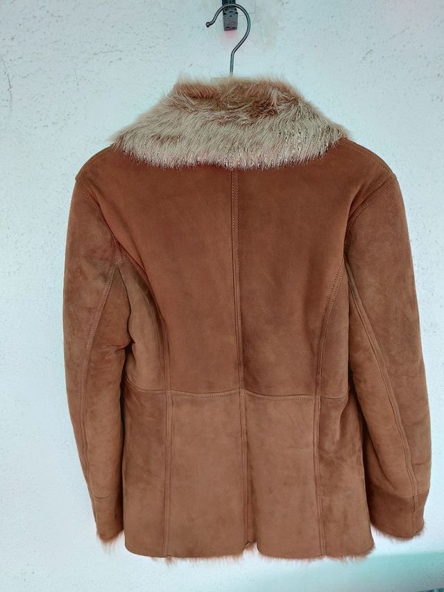 Chaqueta Mango Piel Marrón