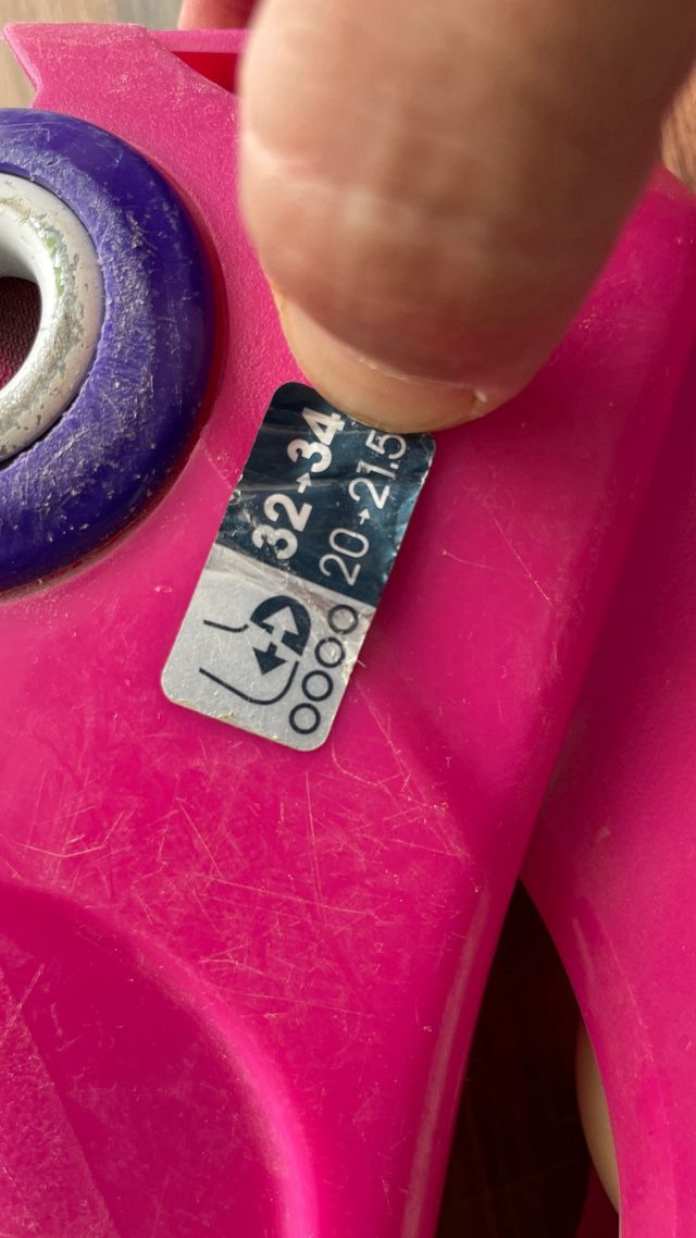 Patines en línea Oxelo rosas y morados. 32-34