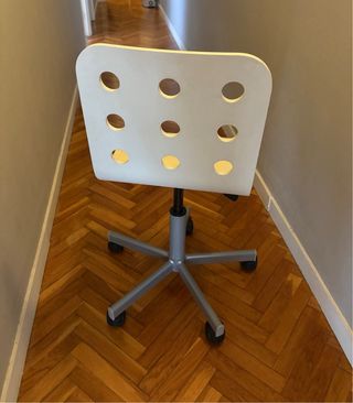 Silla de escritorio infantil blanca