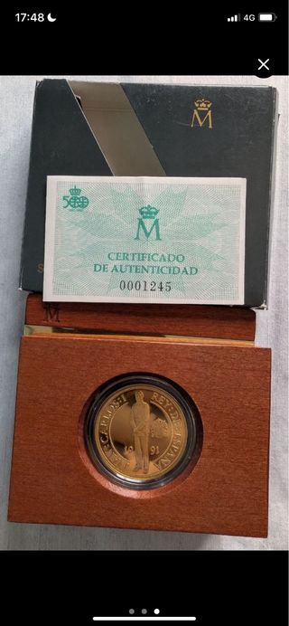 Moneda de oro rey España