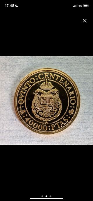 Moneda de oro rey España