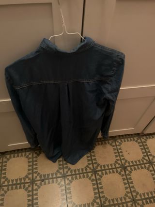 Vestido tejano azul de manga larga